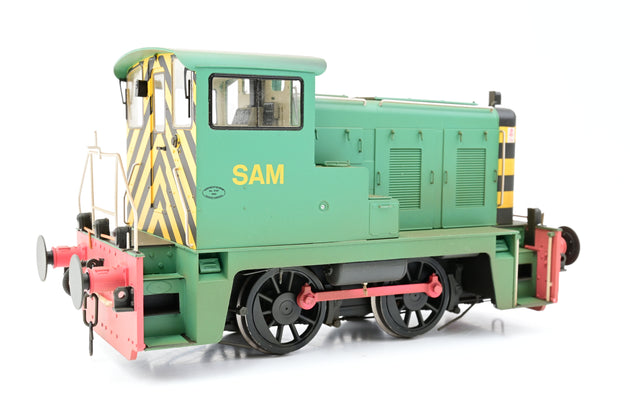 Heljan 7mm O Gauge 2877 Class 02 Industrial green 'SAM' - Weathered, Boxed