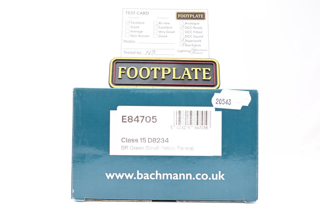 EFE Rail O Gauge E84705 Class 15 BR Green (Small Yellow Panel) Diesel Locomotive No.D8234 - Boxed