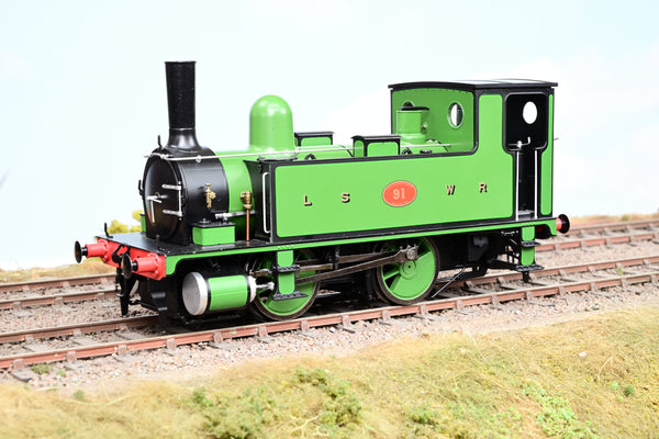 Dapol O Gauge 7S-018-006S L&SWR B4 0-4-0T Lined Green No.91 - DCC Sound, Boxed