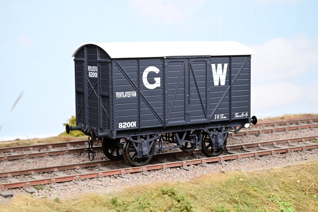 Minerva 7mm O Gauge GW Dark Grey Iron Mink Covered Wagon No.82001 - Boxed