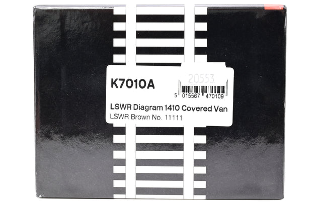 Kernow MRC 7mm O Gauge K7010A LSWR Diagram 1410 Covered Van LSWR Brown No.11111 - Boxed