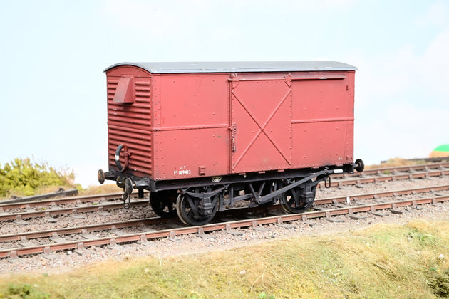 Kit Built 7mm O Gauge 12 Ton Plysided Ventilated Van BR Bauxite No.M189413 - Unboxed