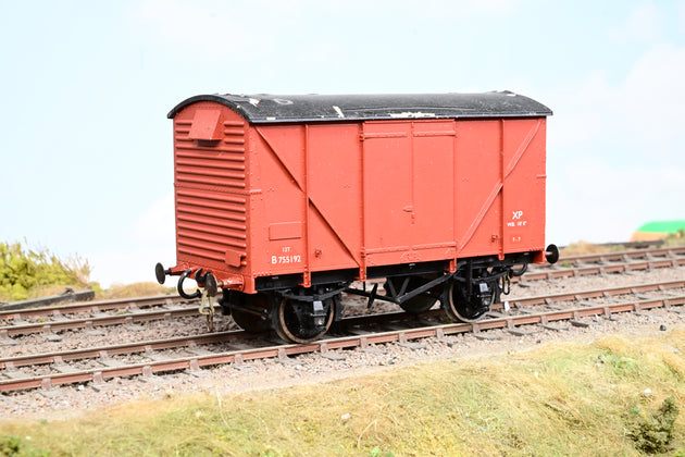 Kit Built 7mm O Gauge 12 Ton Plysided Ventilated Van BR Bauxite No.B755192 - Unboxed