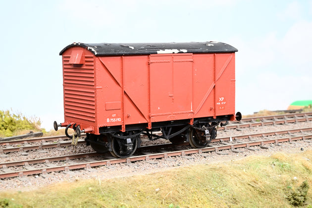 Kit Built 7mm O Gauge 12 Ton Plysided Ventilated Van BR Bauxite No.B755192 - Unboxed