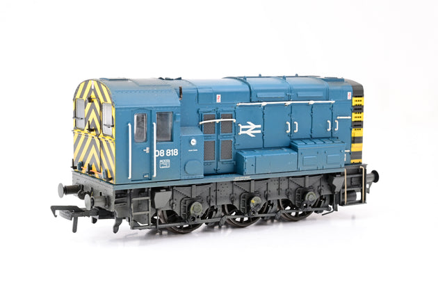 Bachmann OO Gauge 32-115B BR Blue Class 08 No.08818 - Weathered, Boxed