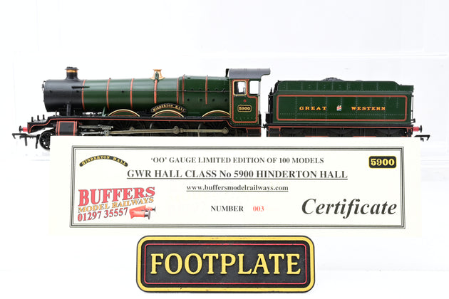 Bachmann OO Gauge 32-003Z GWR Green Hall Class No.599 'Hinderton Hall' - Boxed