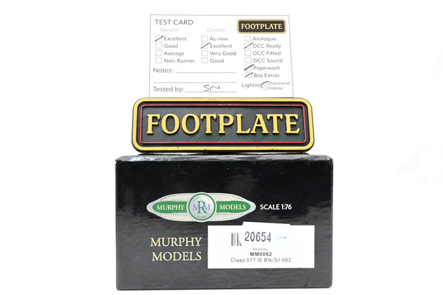 Murphy Models OO Gauge MM0082 Class 07 1 IE BLK/SIL No.082 - Boxed