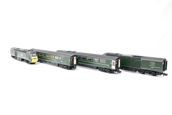 Dapol N Gauge 2D-010-009 Class 43 HST + 2 MK3 Bookset GWR Green No.43187 43188 - Boxed
