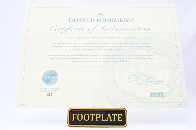 Horby OO Gauge R2828 GWR Dean Single No.6064 'Duke of Edinburgh' - Boxed