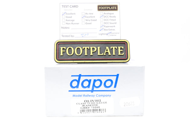 Dapol OO Gauge OLIV002 GBRf Class 73 No.73205 'Jeanette' - Boxed