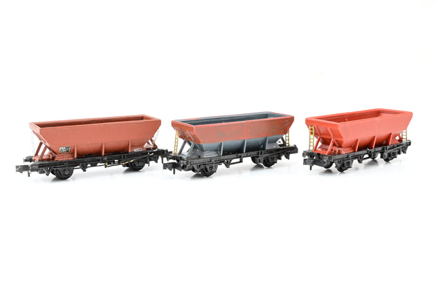 Peco N Gauge HEA Wogons Rake of 3 - Unboxed