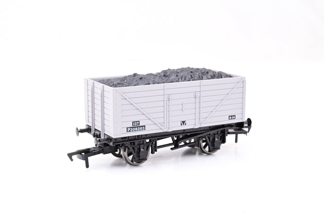 Dapol OO Gauge 4F-080-007 BR 8 Plank Wagon BR Grey No.P308263 - Boxed