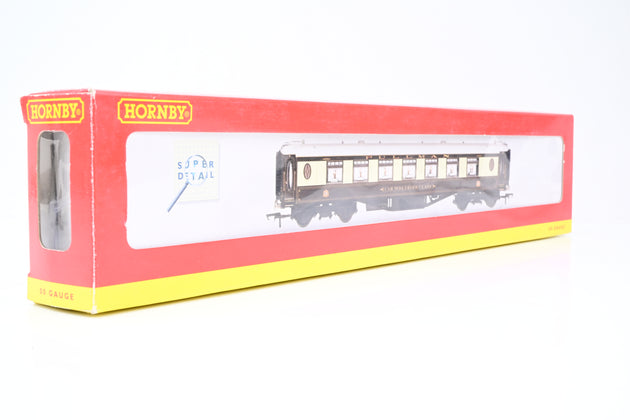 Hornby OO Gauge R4144A Pullman Umber & Cream Wood-sided Third Class Parlour Car No.34