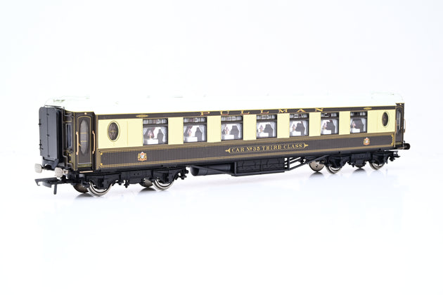 Hornby OO Gauge R4144 Pullman Umber & Cream Wood-sided Third Class Parlour Car No.35