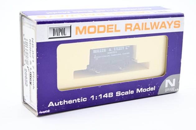 Dapol N Gauge NB-021 Miller & Lilley 7 Plank Open Wagon - Boxed