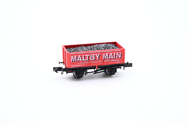 Dapol N Gauge NB-073 Maltby Main Rtherham 7 Plank Open Wagon - Boxed