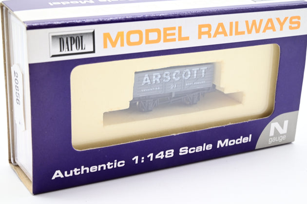 Dapol N Gauge Arscott Collieries Shrewsbury 7 Plank Open Wagon - Boxed