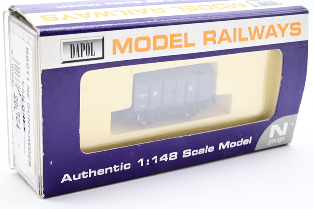 Dapol N Gauge NB-011 North Eastern Grey Gunpowder Van - Boxed
