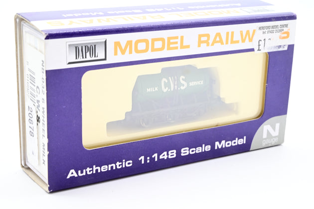 Dapol N Gauge NB-032 CWS 6 Wheel Milk Tank - Boxed