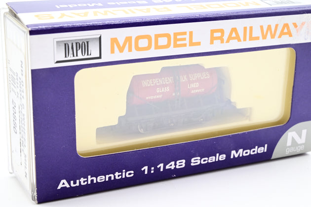 Dapol N Gauge NB-031 Independant Milk Supplies 6 Wheel Milk Tank - Boxed
