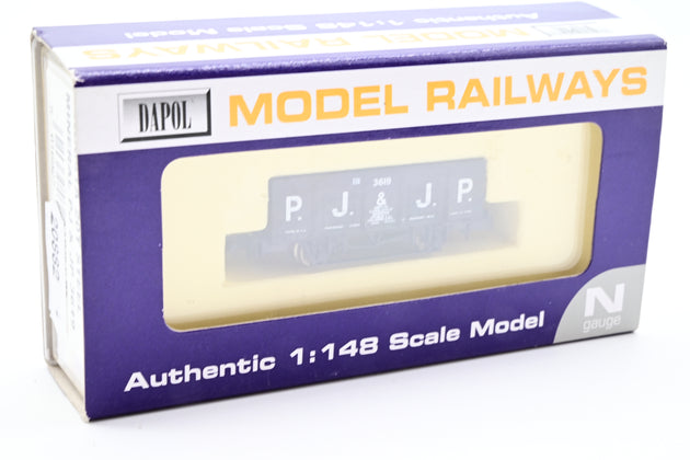 Dapol N Gauge NB-041A PJ & JP 20 Ton Steel Mineral Wagon No.3619 - Boxed