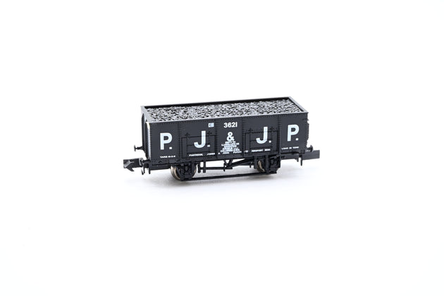 Dapol N Gauge NB-041B PJ & JP 20 Ton Steel Mineral Wagon No.3621 - Boxed