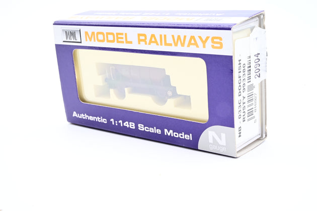 Dapol N Gauge NB-033C BR Dogfish Wagon No.993380 - Rusty, Boxed