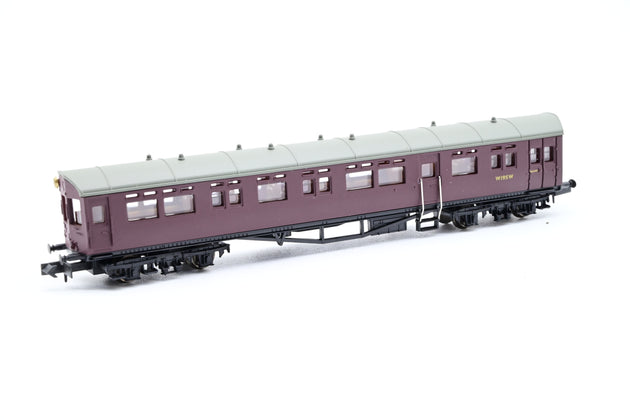 Dapol N Gauge NC-025 BR Maroon Autocoach No.W195 - Boxed