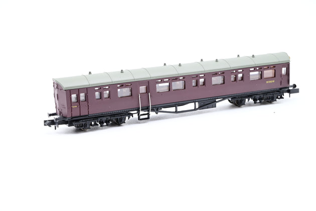 Dapol N Gauge NC-025 BR Maroon Autocoach No.W195 - Boxed