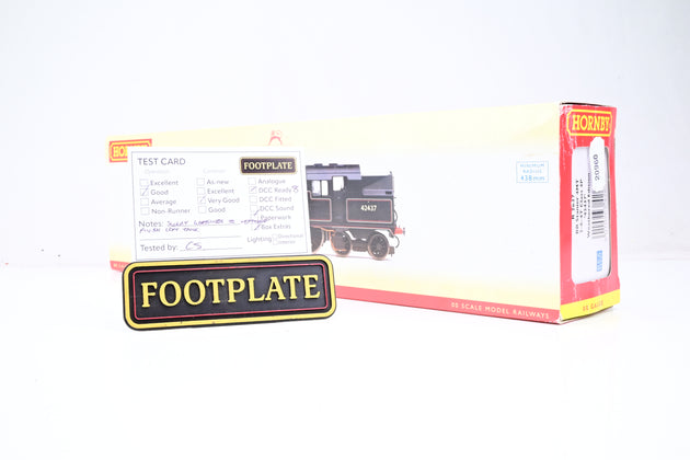 Hornby OO Gauge R2637 BR Black Late Crest Stanier Class 4P No.42437 - Factory Weathered, Boxed