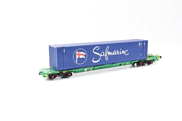 Bachmann OO Gauge 37-314 Intermodal Bogie Wagons with Two 45ft Containers 'Safmarine' - Boxed