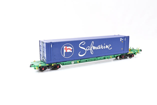 Bachmann OO Gauge 37-314 Intermodal Bogie Wagons with Two 45ft Containers 'Safmarine' - Boxed