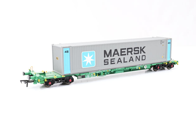 Bachmann OO Gauge 37-313 Intermodal Bogie Wagons with Two 45ft Containers 'Maersk' - Boxed