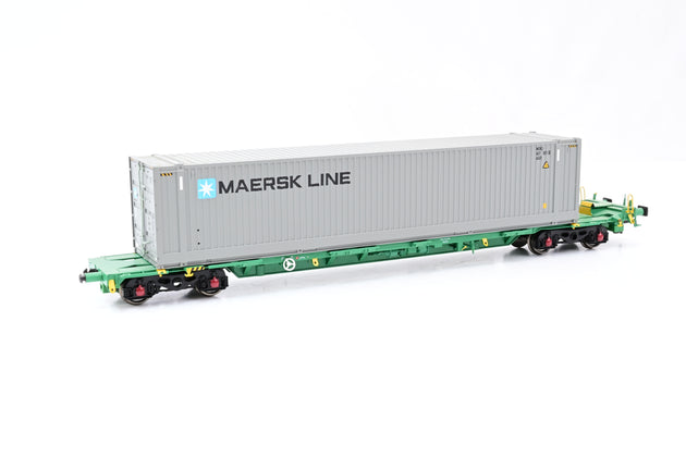 Bachmann OO Gauge 37-313 Intermodal Bogie Wagons with Two 45ft Containers 'Maersk' - Boxed