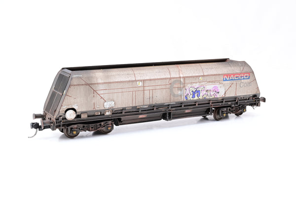 Accurascale OO Gauge 2646NAC1 Cutdown HYA Twin Pack NACCO (Era 11) Graffiti - Weathered, Boxed
