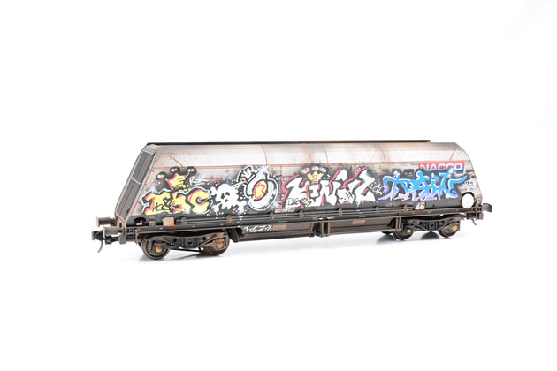 Accurascale OO Gauge 2646NAC1 Cutdown HYA Twin Pack NACCO (Era 11) Graffiti - Weathered, Boxed