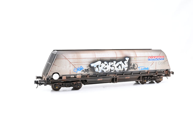 Accurascale OO Gauge 2646NAC1 Cutdown HYA Twin Pack NACCO (Era 11) Graffiti - Weathered, Boxed