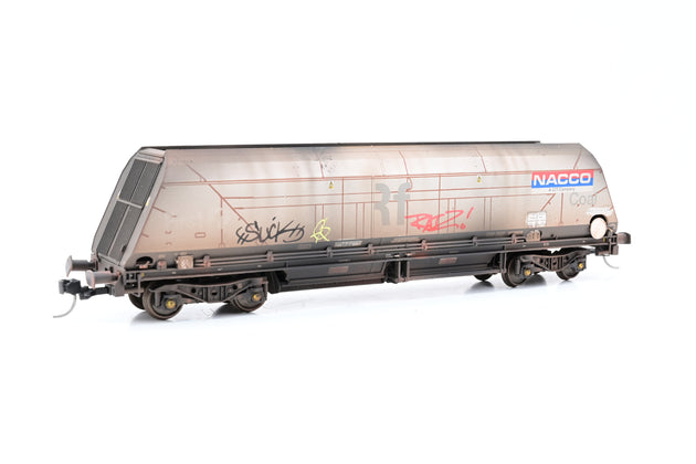Accurascale OO Gauge 2646NAC1 Cutdown HYA Twin Pack NACCO (Era 11) Graffiti - Weathered, Boxed