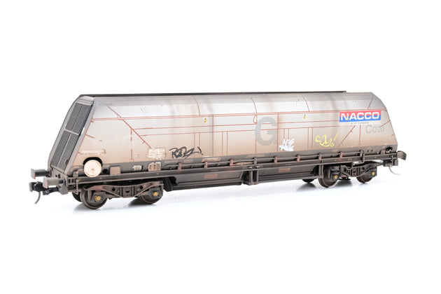 Accurascale OO Gauge 2646NAC1 Cutdown HYA Twin Pack NACCO (Era 11) Graffiti - Weathered, Boxed