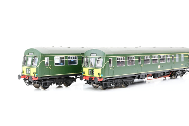 Bachmann OO Gauge 32-286 BR Green 2 Car Class 101 w/Small Yellow Panels - Boxed