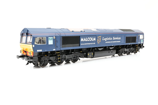 Bachmann OO Gauge 32-729 Class 66 Diesel DRS Blue Malcolm Logistics Services No.66405 - Boxed