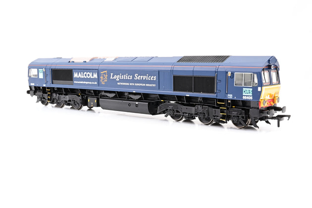 Bachmann OO Gauge 32-729 Class 66 Diesel DRS Blue Malcolm Logistics Services No.66405 - Boxed