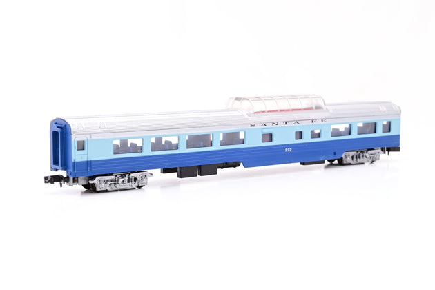 Con-Cor N Gauge Rake of 6 Santa Fe Blue Goose Passenger Car Set - Boxed