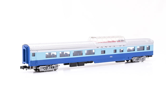 Con-Cor N Gauge Rake of 6 Santa Fe Blue Goose Passenger Car Set - Boxed
