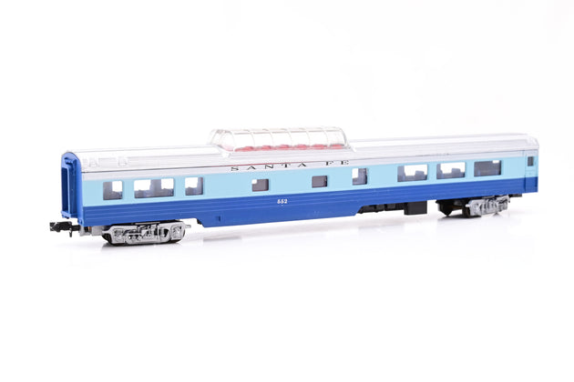 Con-Cor N Gauge Rake of 6 Santa Fe Blue Goose Passenger Car Set - Boxed