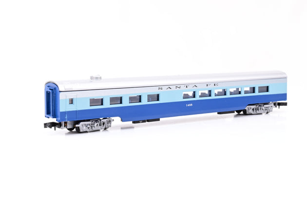 Con-Cor N Gauge Rake of 6 Santa Fe Blue Goose Passenger Car Set - Boxed