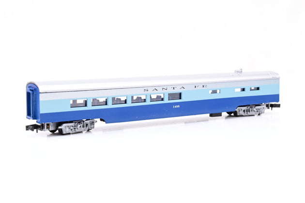Con-Cor N Gauge Rake of 6 Santa Fe Blue Goose Passenger Car Set - Boxed