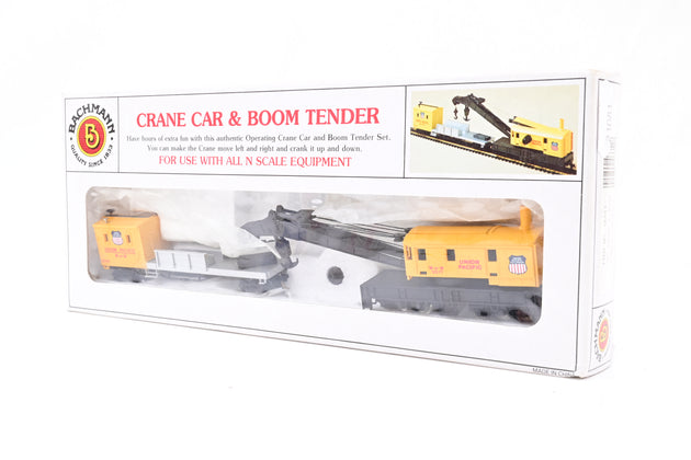 Bachmann N Gauge Union Pacific Crane Car & Boom Tender - Boxed