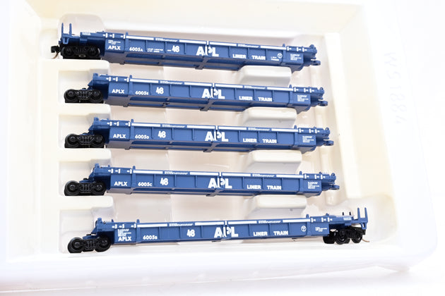 Walthers N Gauge Double Stack 5 Car Set APL- Boxed