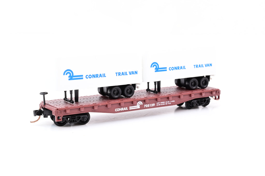 Atlas N Gauge Piggyback Flat Car Conrail - Boxed